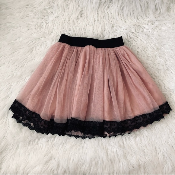Popatu Other - Popatu Little Girls Tulle Lace Skirt Pink NWOT